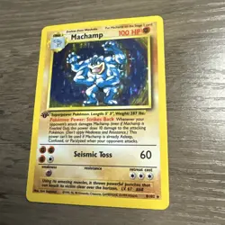 1st Edition Machamp 81/102 Holo Rare Base Set Pokemon TCG - Image 1