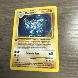 1st Edition Machamp 81/102 Holo Rare Base Set Pokemon TCG - Image 2
