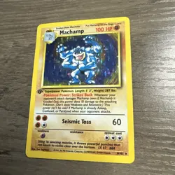 1st Edition Machamp 81/102 Holo Rare Base Set Pokemon TCG - Image 3