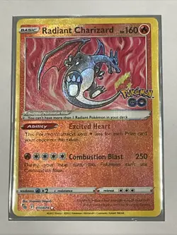 Pokemon Radiant Charizard 011/078 Pokemon GO Holo 2022 (NM) - Image 1