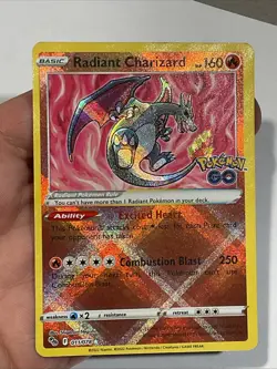 Pokemon Radiant Charizard 011/078 Pokemon GO Holo 2022 (NM) - Image 4