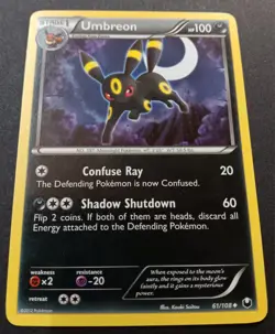 Pokemon - Umbreon 61/108 - BW Dark Explorers - NonHolo RARE - 2012 - LP - Image 2