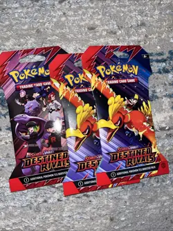Pokemon TCG Destined Rivals English Hanger Packs Lot of 3 New Factory Sealed - Image 1