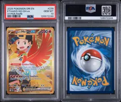 2025 Pokemon Destined Rivals Ethan's Ho-Oh ex Hyper Rare #239/182 PSA 10 - Image 4