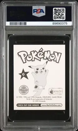 1999 Merlin Pokemon #S1 Pikachu Prism PSA 8 NM-MT - Image 2