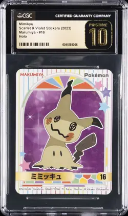 2023 MARUMIYA POKEMON STICKERS #16 MIMIKYU CGC 10 PRISTINE - Image 1