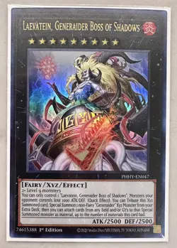 Yugioh! Laevatein, Generaider Boss of Shadows PHHY-EN047 Ultra Rare NM - Image 1