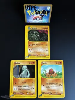 GRAVELER Expedition E-Series POKEMON 2002 Trading Card 79/165 & Rock Type Set - Image 1