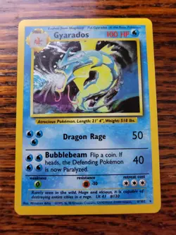 PL Gyarados 6/102 Base Set Unlimited Holo Rare Pokemon Card WOTC - Image 1