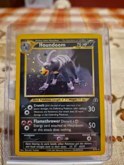 Houndoom Holo Rare 4/75 Neo Discovery 2001 WOTC Vintage Pokemon Card LP - Image 1