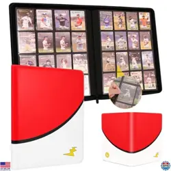 16-Card Trading Card Binder - Holds 1000+ Cards, Durable PU Cover, Zipper Design - Image 1