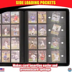 16-Card Trading Card Binder - Holds 1000+ Cards, Durable PU Cover, Zipper Design - Image 5