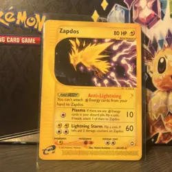 Pokemon TCG Reverse Zapdos Aquapolis 2003 Card #44/147 rarely seen! Black star - Image 1