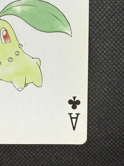Pokemon Chikorita Ace of Clubs 152 Silver Deck Lugia Playing Card Poker - Image 4