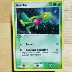 2004 Treecko 016 Black Star Promo Rare Holo English Nintendo Pokemon TCG Card - Image 1