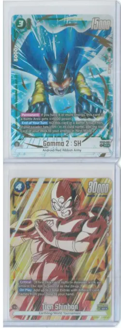 2x Dragon Ball Super Card Game (SR) Alternate Art: Gamma 2 : SH/Tien Shinhan Lot - Image 1