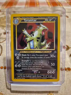 Pokemon Tyranitar 17/75 Neo Discovery Holo Rare Card - Image 1
