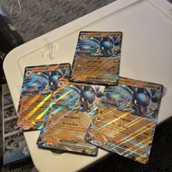 (4) Pokemon Jumbo Lucario ex 051/131 Prismatic Evolutions Stamp Oversized Card - Image 1