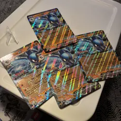 (4) Pokemon Jumbo Lucario ex 051/131 Prismatic Evolutions Stamp Oversized Card - Image 2