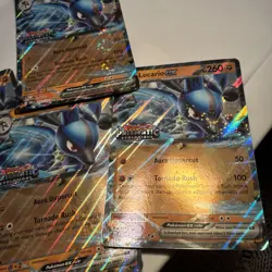 (4) Pokemon Jumbo Lucario ex 051/131 Prismatic Evolutions Stamp Oversized Card - Image 3
