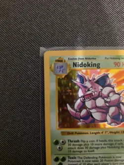 Pokemon TCG Nidoking Base Set Holo Rare Card 11/102 Shadowless - Image 2