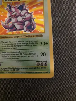 Pokemon TCG Nidoking Base Set Holo Rare Card 11/102 Shadowless - Image 4