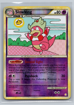Slowking 12/123 Reverse Holo Rare HeartGold SoulSilver Pokemon TCG Card 2010 MP - Image 1