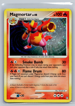Magmortar 12/123 Holo Rare Mysterious Treasures Pokemon Card MP - Image 1