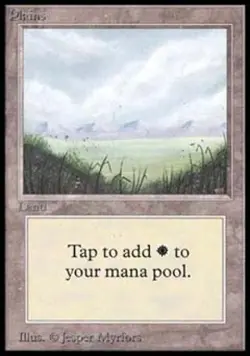 MTG English Plains NM Normal Beta - Image 1