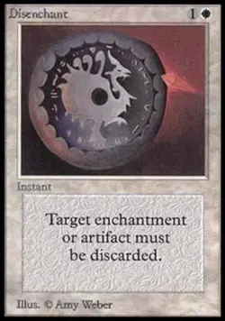 MTG English Disenchant NM Normal Beta - Image 1