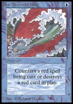 MTG English Blue Elemental Blast NM Normal Beta - Image 1