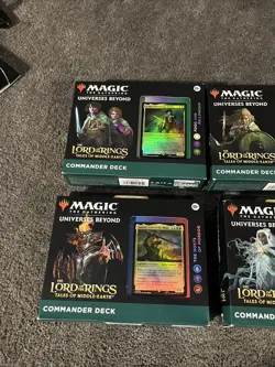Set Of 4 Commander Decks Lord of the Rings Tales Middle Earth LTR MTG Magic -New 195166205069 - Image 3