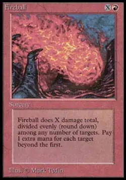 MTG English Fireball Light Play Normal Beta - Image 1