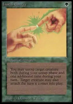 MTG English Instill Energy Light Play Normal Beta - Image 1