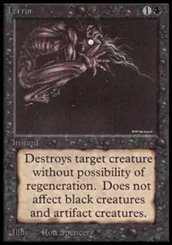 MTG English Terror Light Play Normal Beta - Image 1