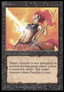 MTG English Paralyze Light Play Normal Beta - Image 1