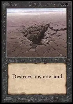 MTG English Sinkhole Light Play Normal Beta - Image 1