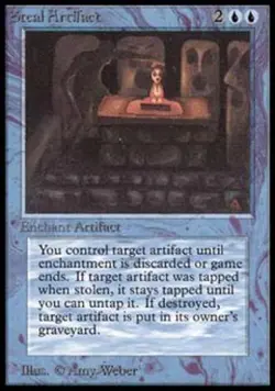 MTG English Steal Artifact Light Play Normal Beta - Image 1