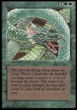 MTG English Craw Wurm Light Play Normal Beta - Image 1