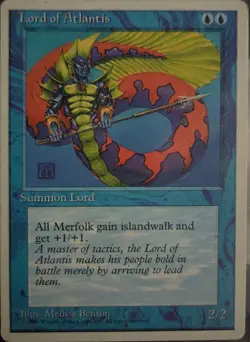 Lord of Atlantis -4th Edition - Vintage MTG Merfolk Lord - Rare - Image 1