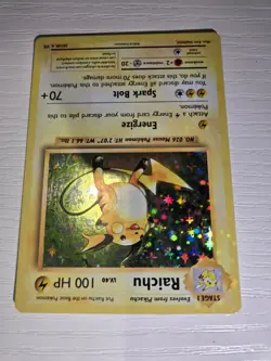 RARE EXTREME HOLO BLEED Raichu 36/108 Pokemon XY Evolutions 2016 Holo Rare LP/NM - Image 3