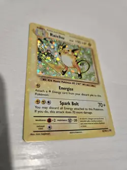 RARE EXTREME HOLO BLEED Raichu 36/108 Pokemon XY Evolutions 2016 Holo Rare LP/NM - Image 5