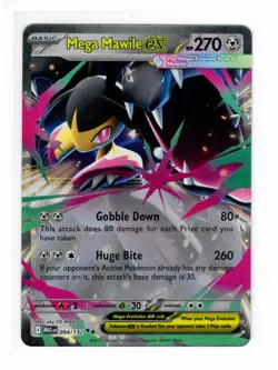 Mega Mawile Ex 094/132 Mega Evolution Pokemon TCG NM/Mint Pack Fresh Double Rare - Image 1
