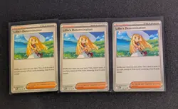 3x Lillie's Determination 119/132 - English Mega Evolution - Pokemon TCG PLAYSET - Image 1