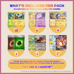 Pokemon Mystery Custom Pack! Guaranteed Hits + Charizard VMAX Chase! **4 Packs** - Image 4