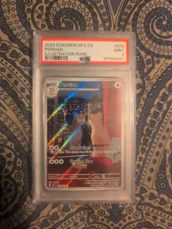 2024 POKEMON SFA EN-SHROUDED FABLE ILLUSTRATION RARE #078 PERSIAN PSA 9 - Image 1