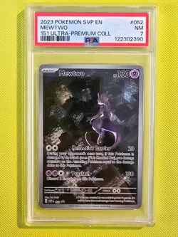 2023 Pokemon SVP Mewtwo #052 NM Ultra-Premium Collection PSA 7 - Image 1