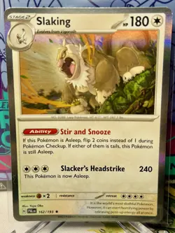 Slaking 162/193 SV02: Paldea Evolved Holo LP Pokemon Cards - Image 1