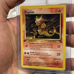 Pokemon Magmar 1st Edition Fossil Rare Uncommon Pokemon Vintage 39/62 NM/MT WOTC - Image 2
