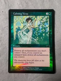 MTG Magic the Gathering FOIL Card Prophecy Calming Verse 110 NM Common - Image 1
